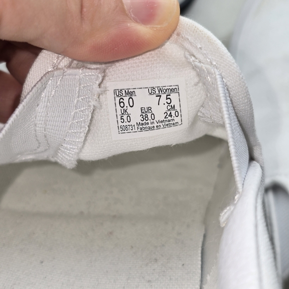 Vans Classic Slip-On Canvas Sneakers in White - Water Stained - Picture 9 of 9